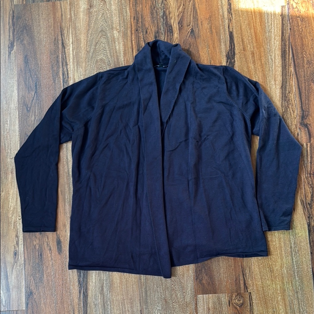 Premise Blue Open-Front Cardigan Sweater